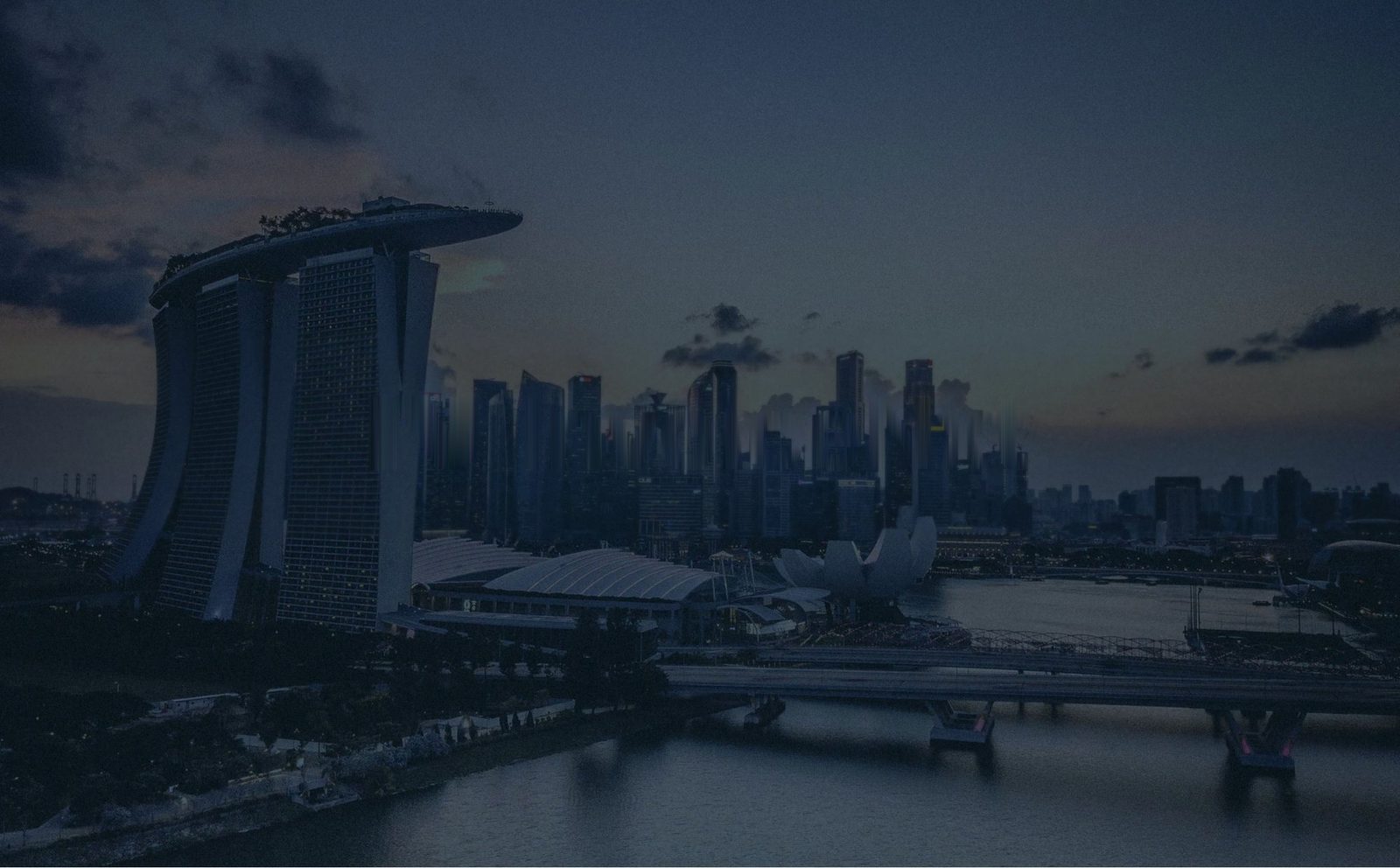 Marina Bay, Singapore, at dusk